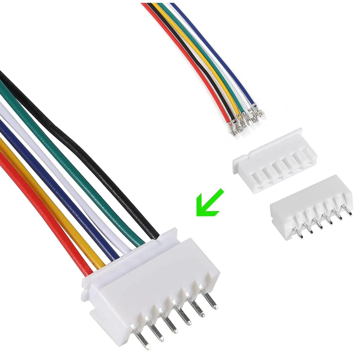 JST-XH Комплект разъемов 2,54 мм с предварительно обжимным кабелем 2,54 мм «папа» и «мама» 2/3/4/5/6/7-контактный корпус Разъем JST