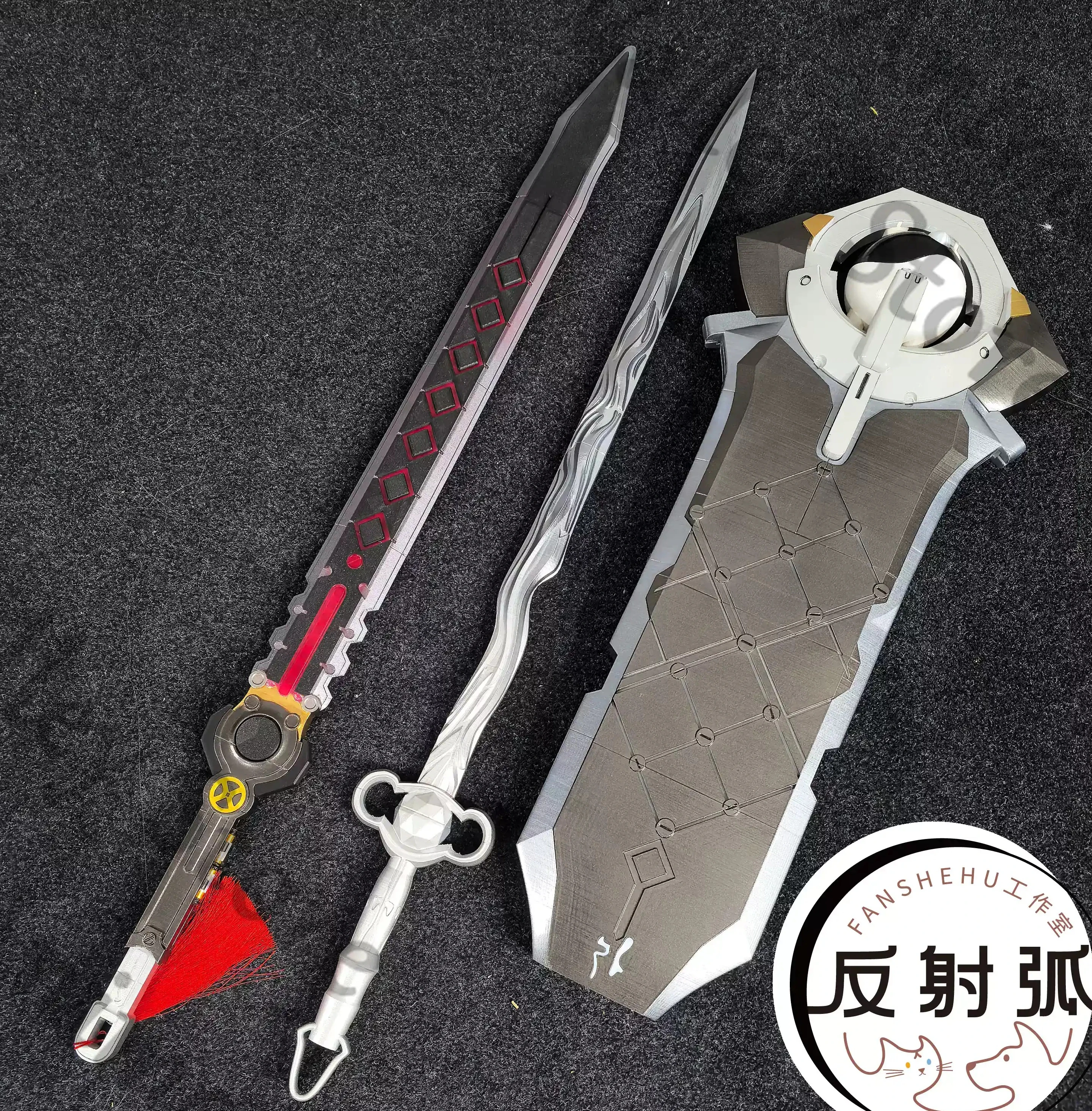 

Аниме Zenless Zone Zero Ye Shunguang, реквизит для косплея, меч, мультяшный рапира, длинный меч, светящийся двойной модуль, оружие, рождественский реквизит