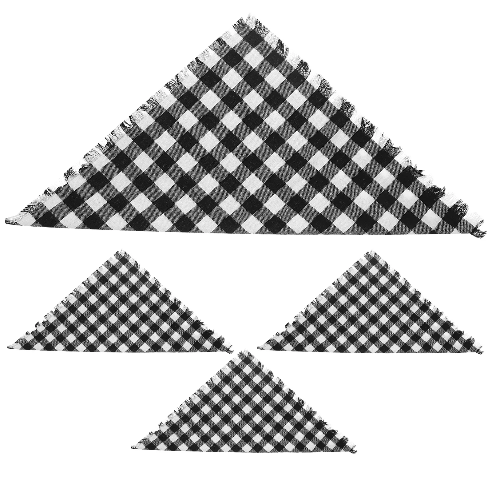 

NOLITOY 4pcs Buffalo Check Cloth Napkins Plaid Tableware Set for Picnic Wedding Decor Blended Fabric