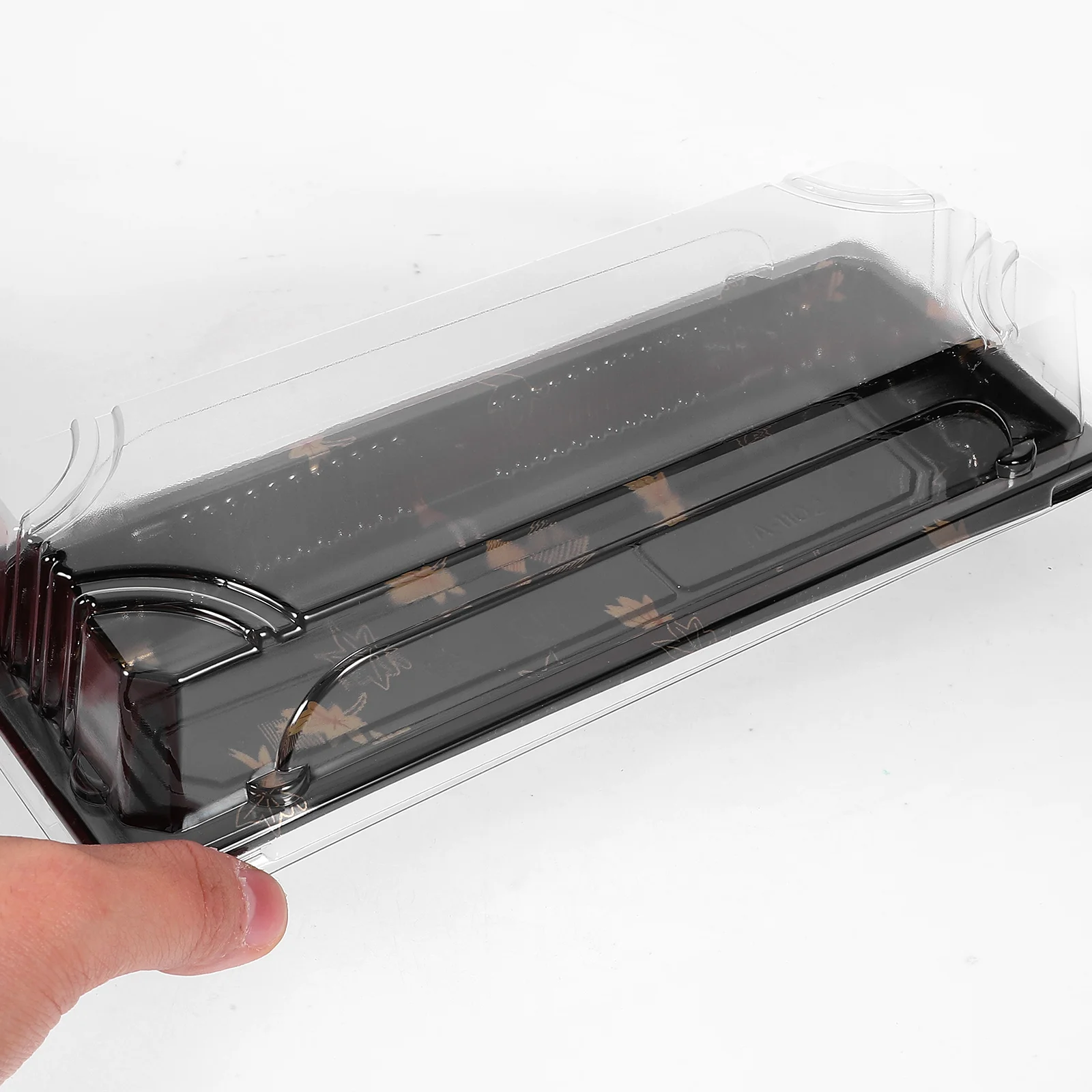 

20Pcs Disposable Sushi Box Eco Friendly Plastic Food Container No Smell Fridge Safe for Takeaway Party Carry Out Meals