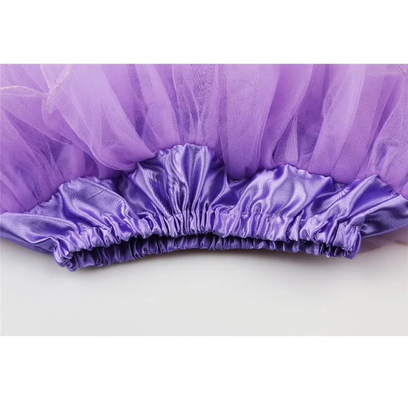 Girls Fluffy 2-8 Years Chiffon Pettiskirt Solid Colors 3 Lays tutu skirts girl Dance Skirt Christmas Tulle Petticoat