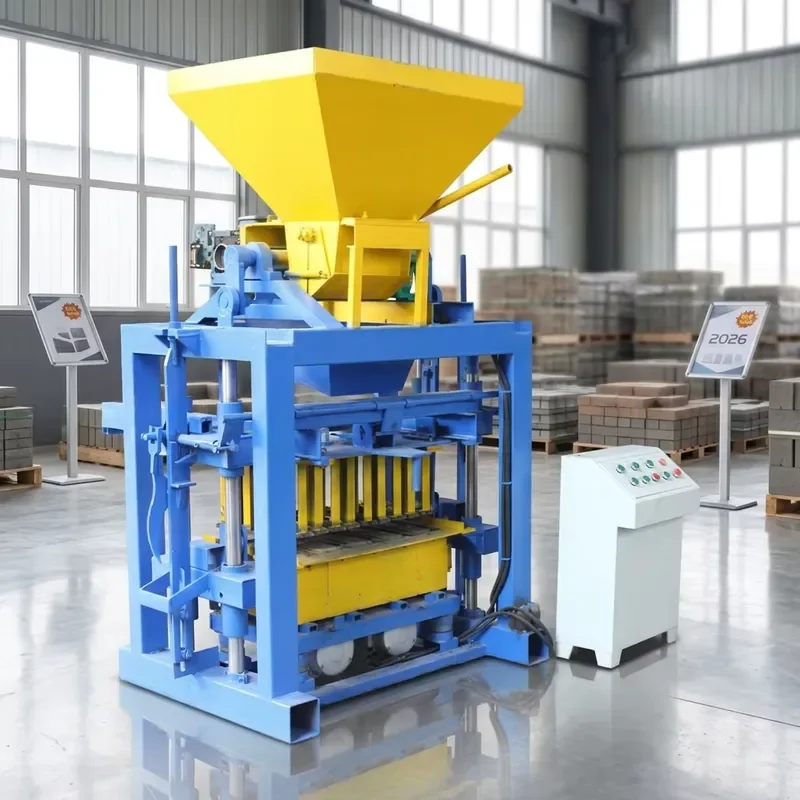 QTJ4-35 Semi Automatic Building Brick Making Machine Hollow Concrete Block Machine Hot Sale 2026