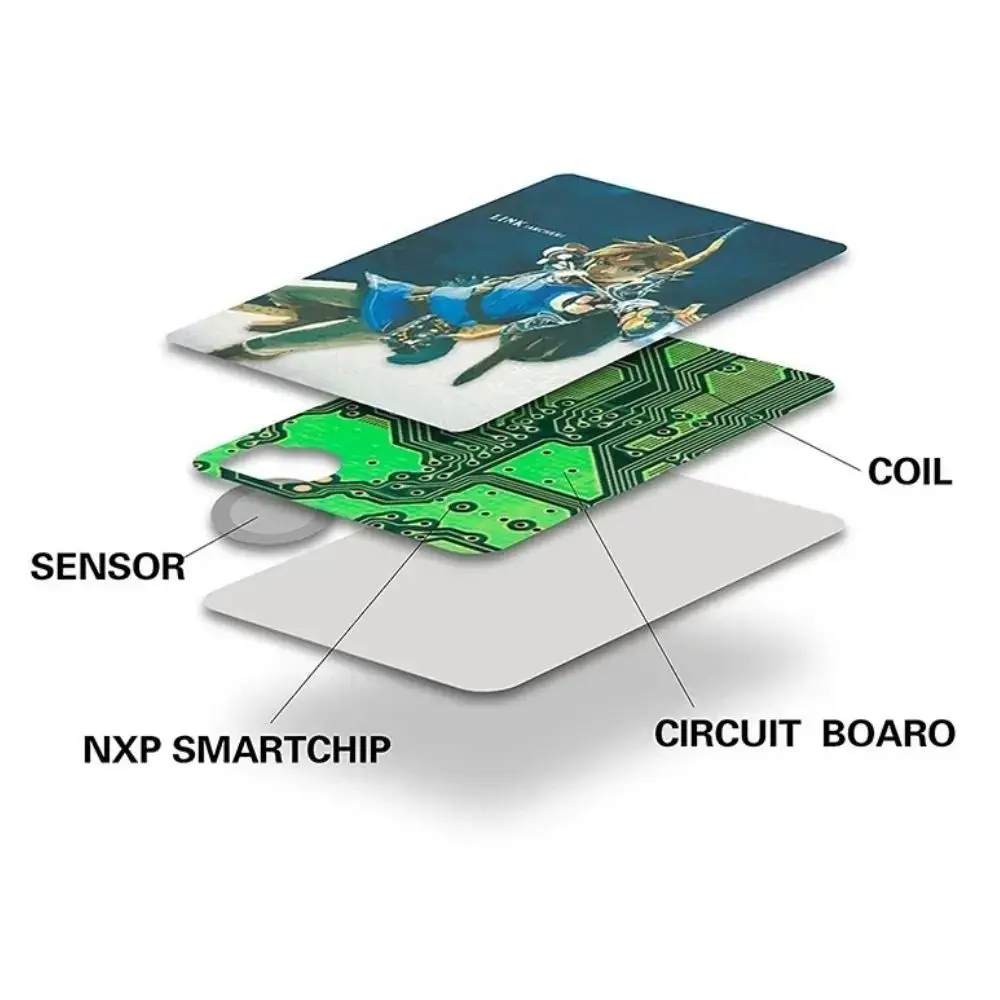 ゼルダ-ワードワード付きの高品質カードセット,リンク用のスカイワードワード付きカードセット,野生の呼吸,スイッチゲーム用,Ntag215,NFC,40個