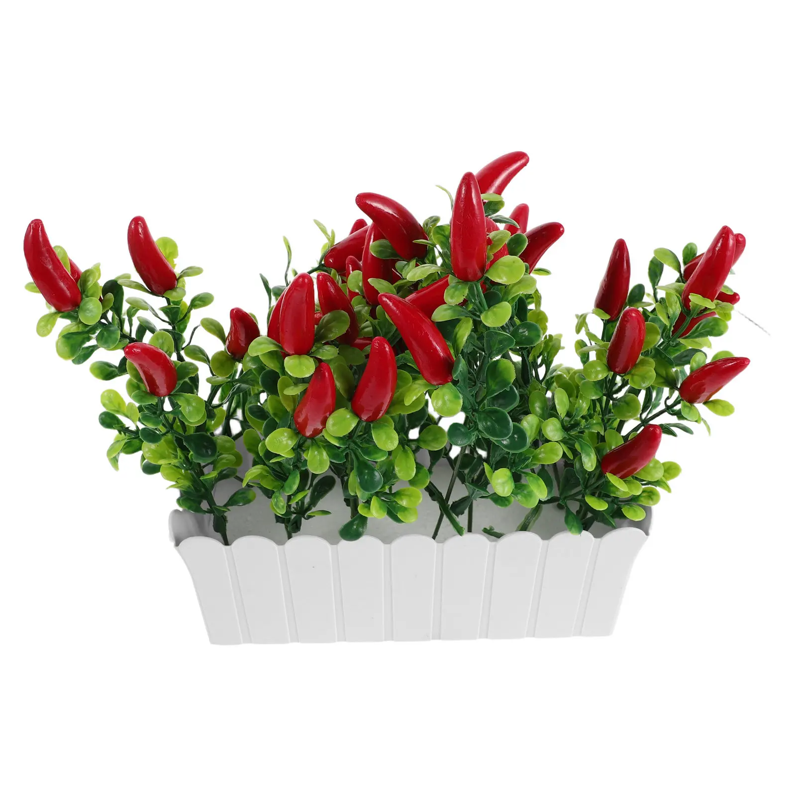 

Artificial Pepper Tree Bonsai Faux Chili Plant Realistic Simulation Vegetable Desk Shelf Ornament Home Kitchen Decor Props
