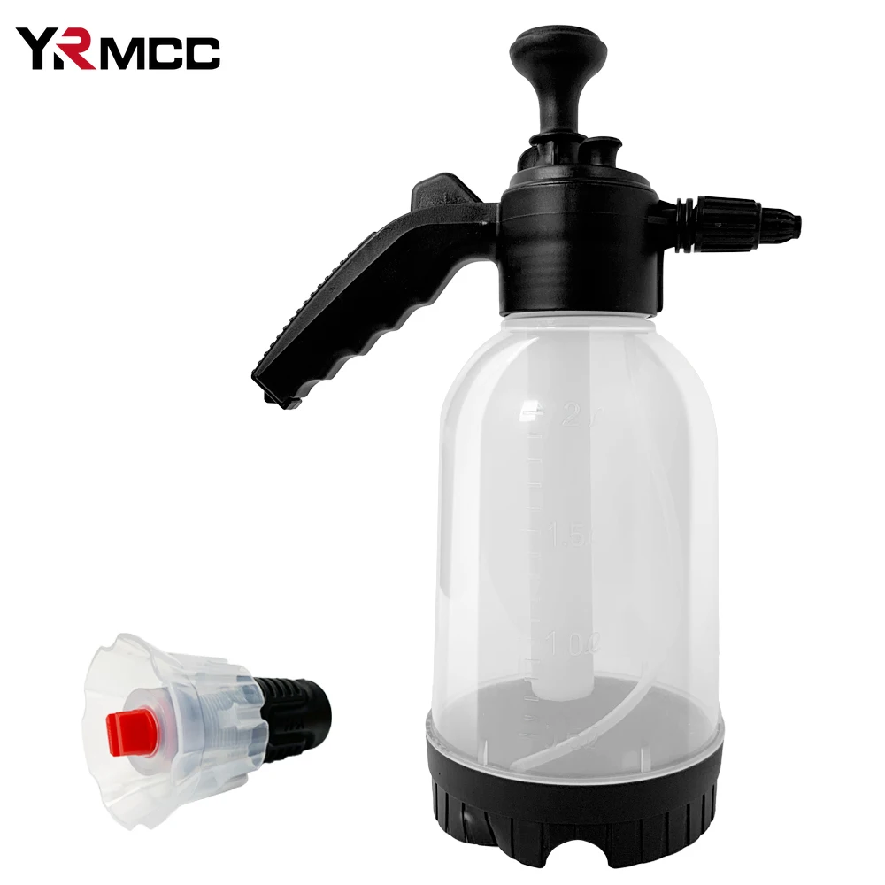 1Pcs Transparent Car Wash Foam Sprayer with 2 Types Hand Pump Pneumatic Foam Bubble Cleaning Tools for Car Cleaning Accessories