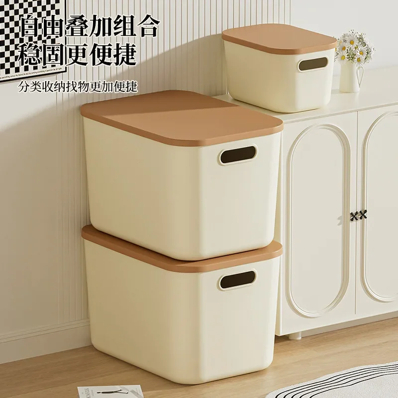 Household Items Tabletop Storage Box Clutter with Lid Clutter Armoir Laundry Storage Plastic Toy Storage Box