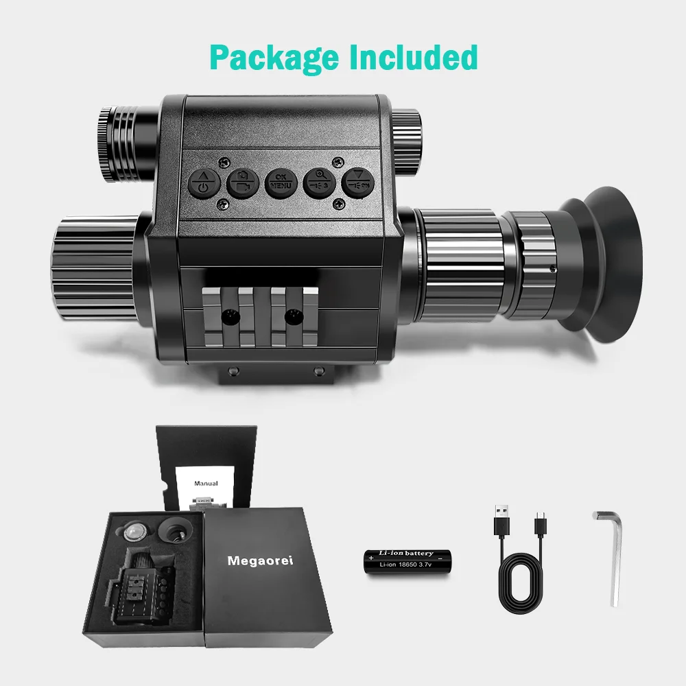 رؤية بندقية للرؤية الليلية للصيد في الهواء الطلق، كاميرا 1920*1080 مع تكبير 5x، شاشة 1.2 بوصة مرت اختبار قطرة 1.8 متر