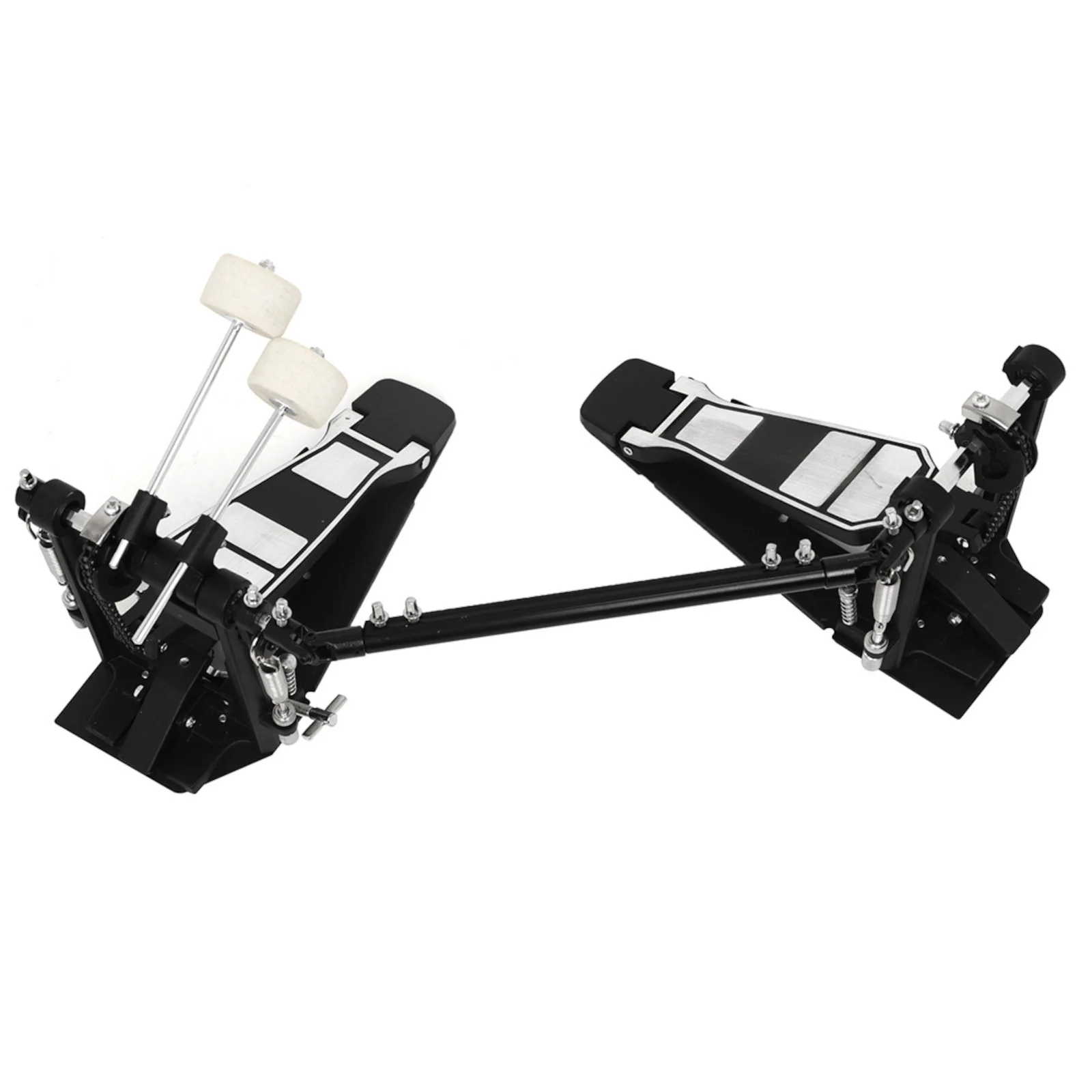 

Double-Step Hammer Action Metal Drum Pedal - Heavy-Duty Black Bass Pedal W/adjustable Tension for Rock/metal Drum Kits