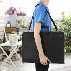 Portable Painting Plate Bag A3 Drawing Sketch Board Storage File Bag Document Carry Case Portfolio Expanding Office Painting Art