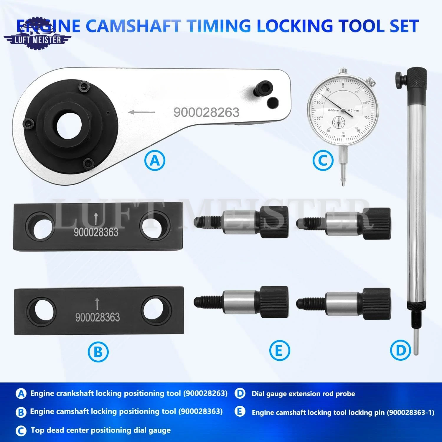 900028263 900028363 Timing Tools For Maserati Ghibli Levante 3.0T Engine (M156C) Camshaft Locking Timing Tool Kit Equivalent