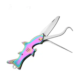Stainless Steel Toothpick Multifunctional Folding Knife Gift Bottle Opener Self-defense Tool Anti-plug Tooth Crochet Fruit Knife