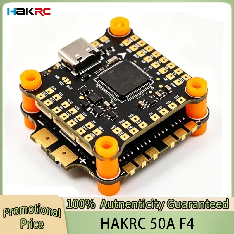 HAKRC 50A F4 Stack Flight Tower, F4 Flight Controller + 50A 4in1 ESC for FPV Drone RC Parts