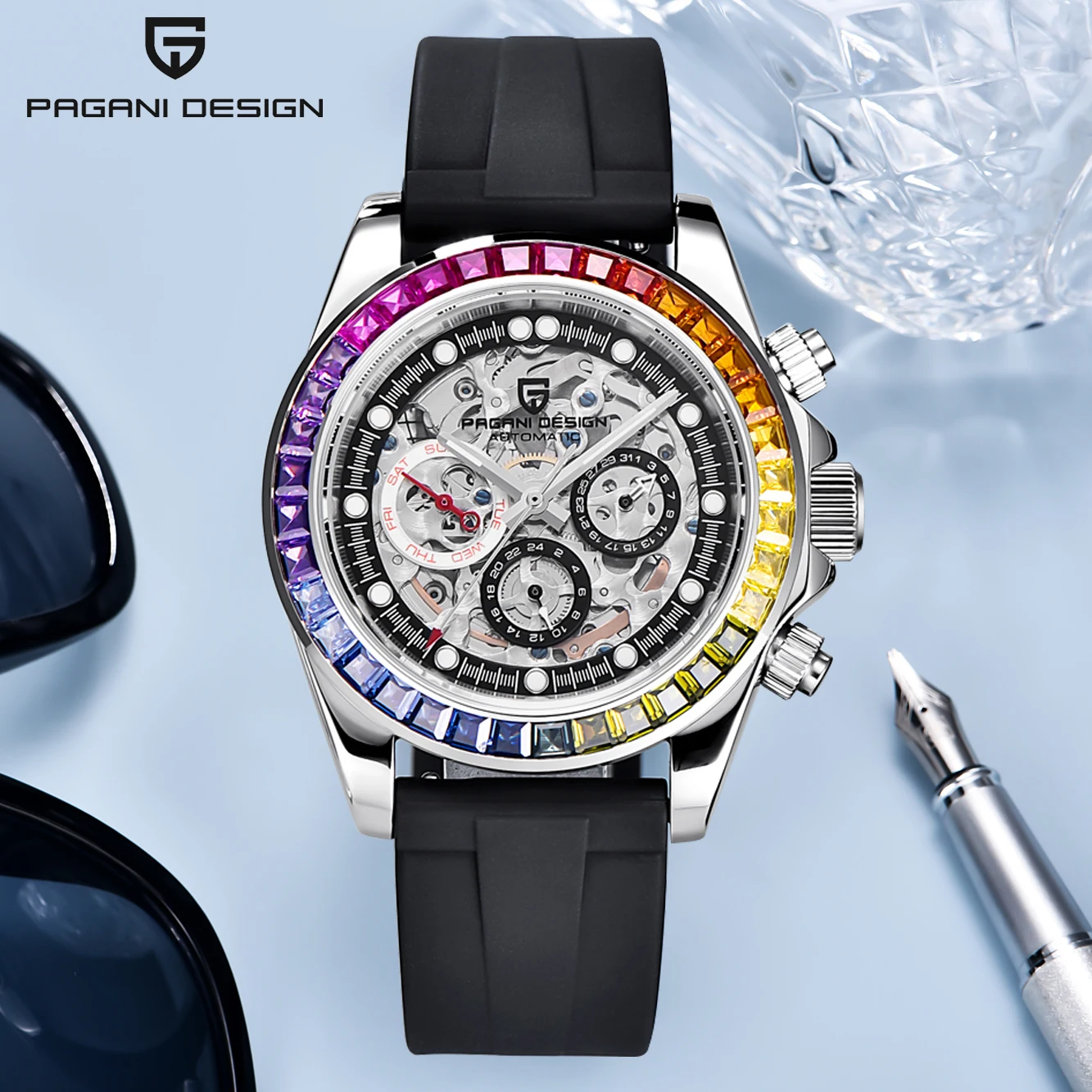 

New PAGANI Design 2022 Men's Mechanical Automatic Watch Business Chronograph Fashion Stainless Steel Sapphire Clock Reloj Hombre