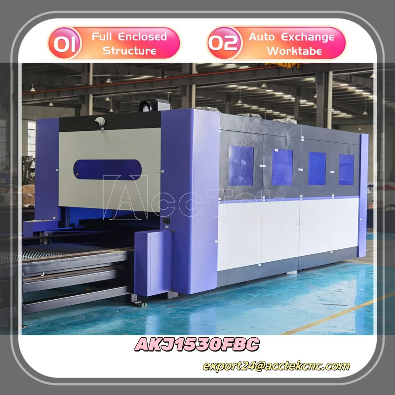 Metal Sheet Fibre Lazer Cutter CNC 1530 1560 2040 2560 Full Cover Fiber Laser Cutting Machines for Plate Metal Cutting Business