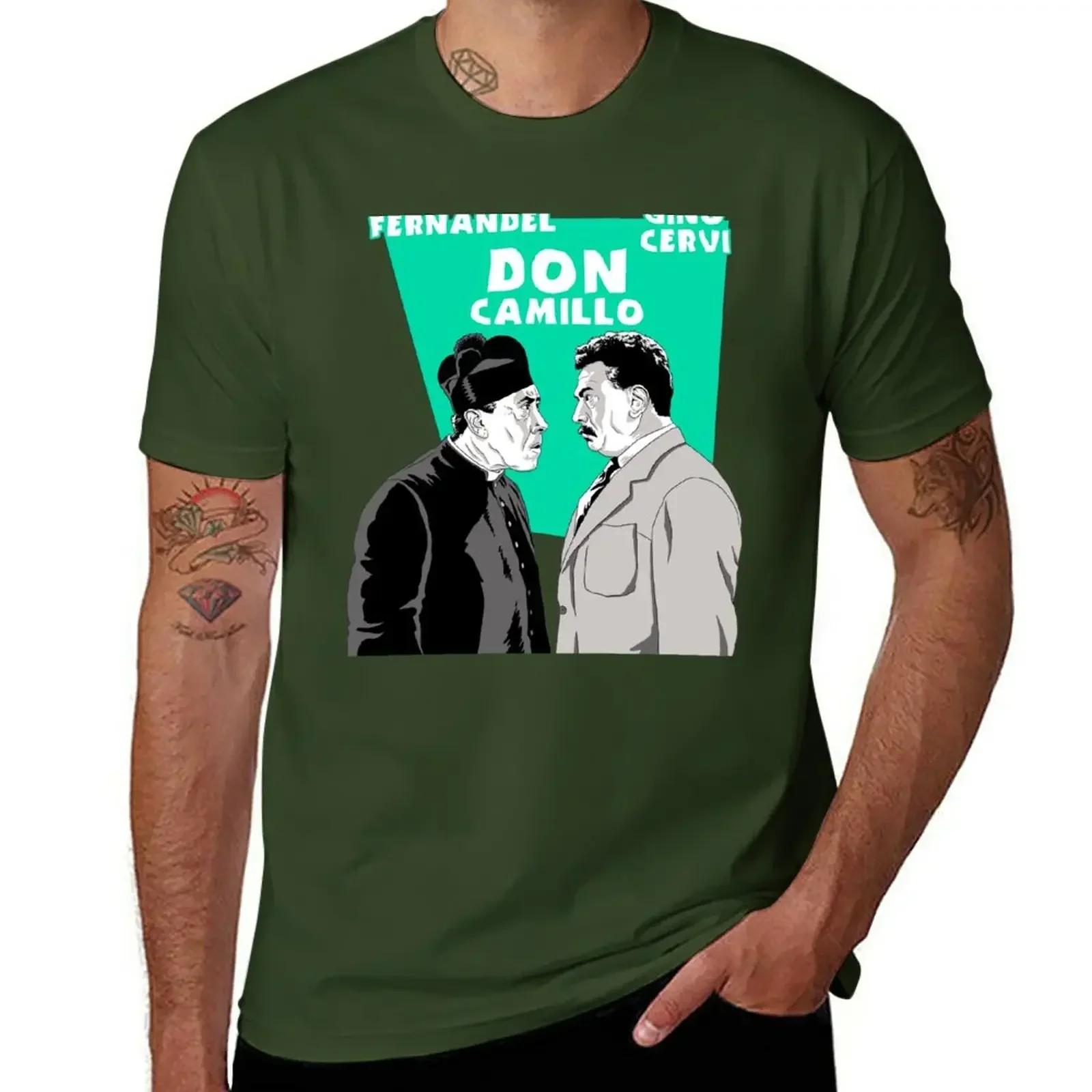 ITALIAN CINEMA - DON CAMILLO T-Shirt shirts graphic custom shirt cotton t shirt men