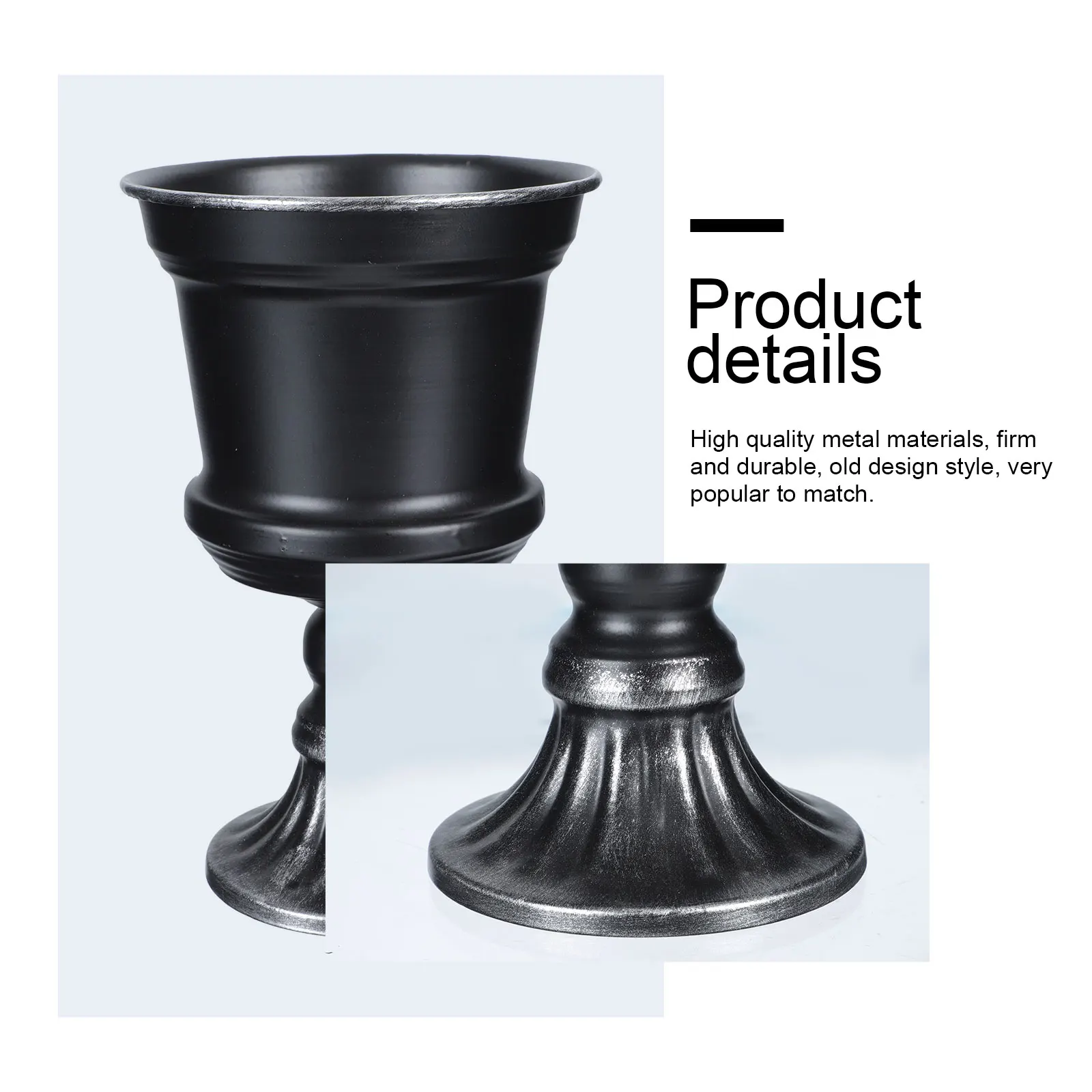 

Shaped Iron Flower Pot Vintage Home Decor Desktop Ornaments Dried Flowers Craft Vase