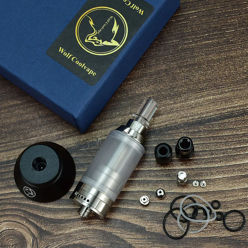 wolfcoolvape BY-KA V.8+ Style rta KA V.8+ rta 22mm 316SS RTA  Rebuildable Tank 5.1ml airflow 1.2mm 1.4mm 1.7mm Atomizer