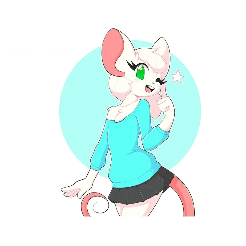 Femboy Hooters فروي الكرتون ملصقات السيارات الفينيل مقاوم للماء الكتابة على الجدران الشارات انسداد خدش دراجة نارية تخييم الشارات #4