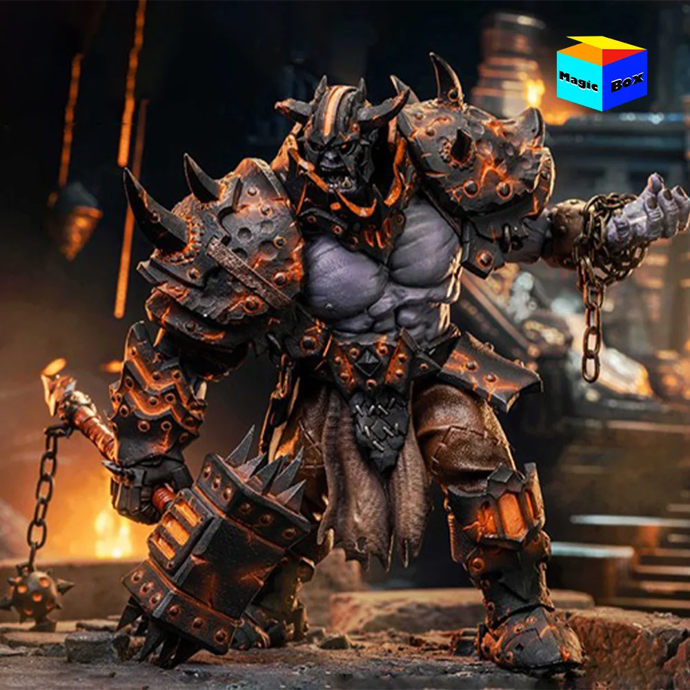 Mithril Action 1/10 Scale Soldier Guardian of The Horde 05 Magma Forgemaster Barbarian Orcs Full Set 6in Action Figures Model