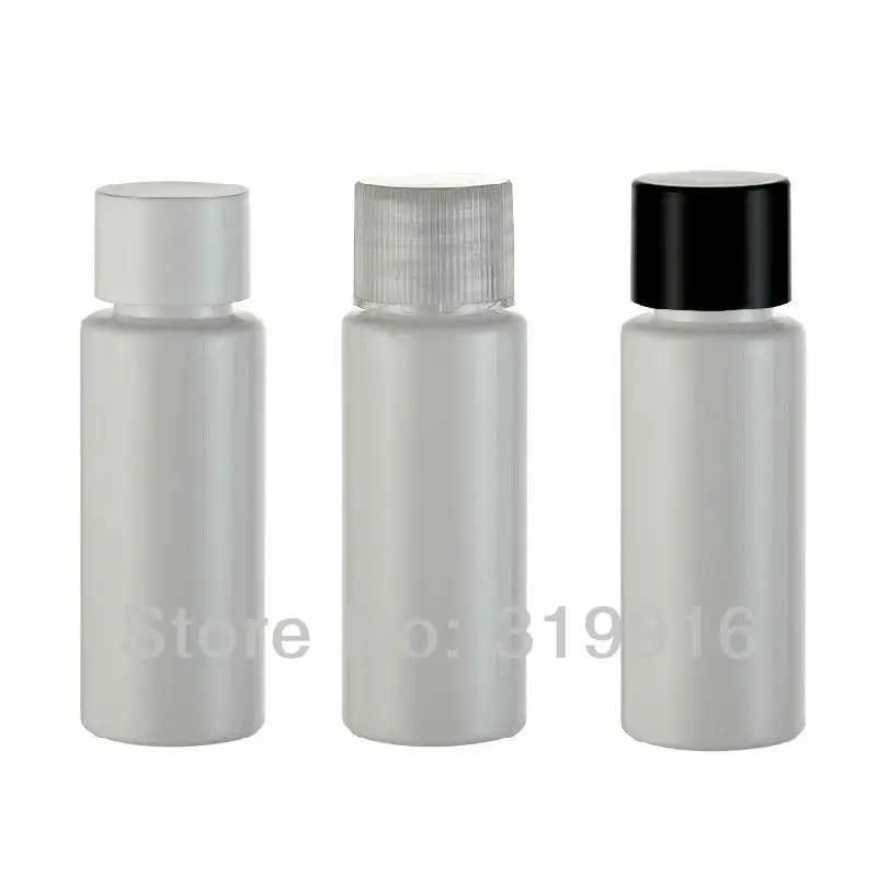 20ml X 100 White Empty Small Sample Cosmetic Bottles With Screw Cap,20cc Travel Size PET Bottles ,Sample Bottles,Lotion Bottle