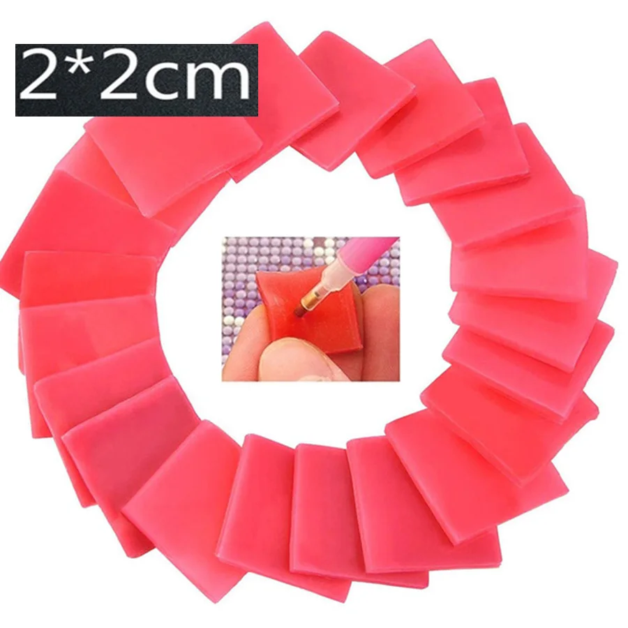 10-1000 stücke Diamant Malerei Zubehör Diamant Stickerei Kleber Kreuz Stich 2*2CM Punktierung Kleber Daimond Malerei wachs Schlamm