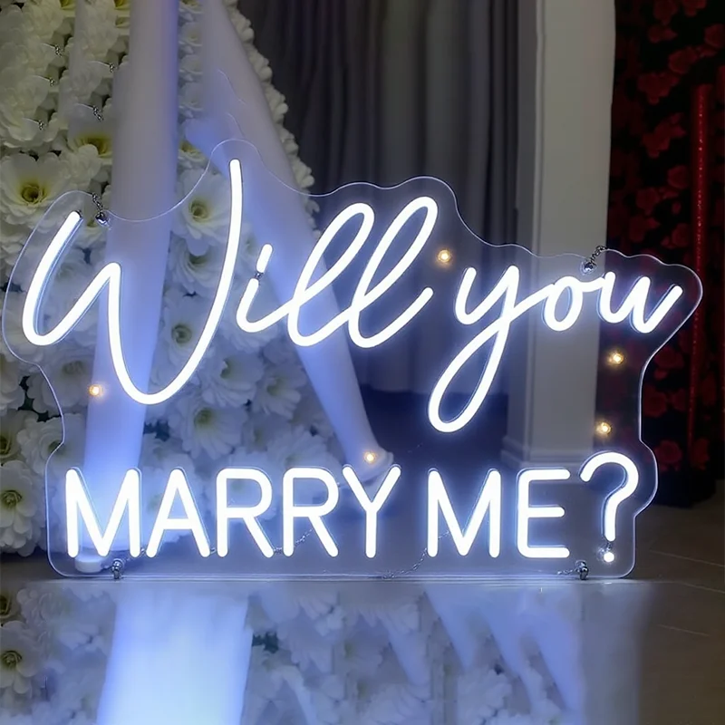 Will You Marry Me Neon Sign Wedding Series Led Light Up Sign USB Powered For Bedroom Decoration Wedding Party Mr Mrs Neon Lights