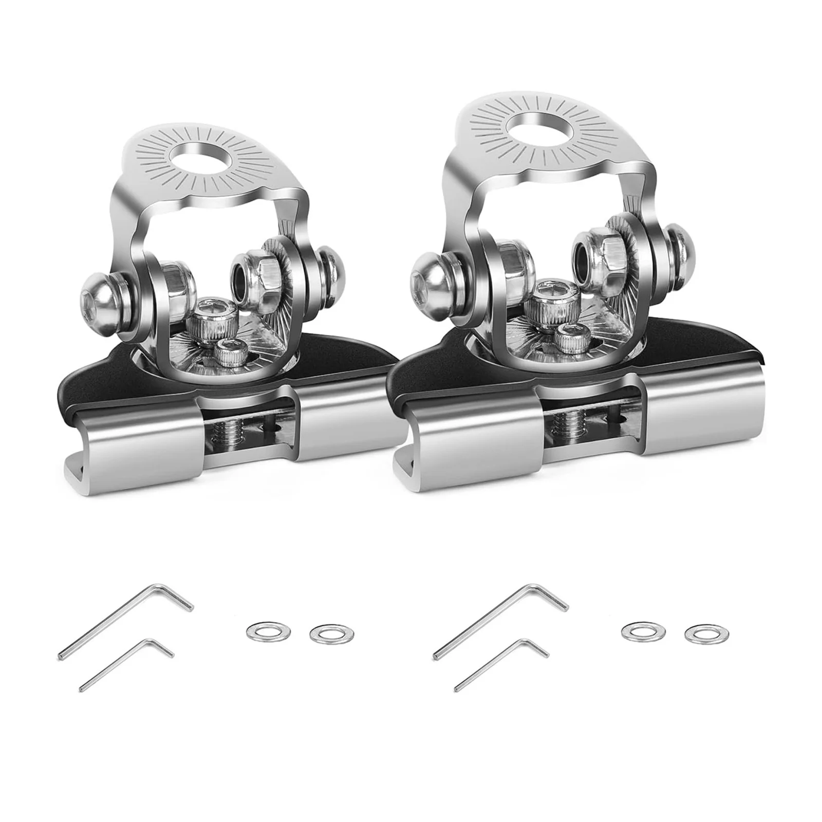 2Pcs/Set Stainless Steel Pillar Hood Led Work Light Bar Mounting Bracket Holder Accessories Car Mount Work Light Bracket