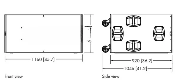 D&B B22 double 18-inch subwoofer empty box imported birch.