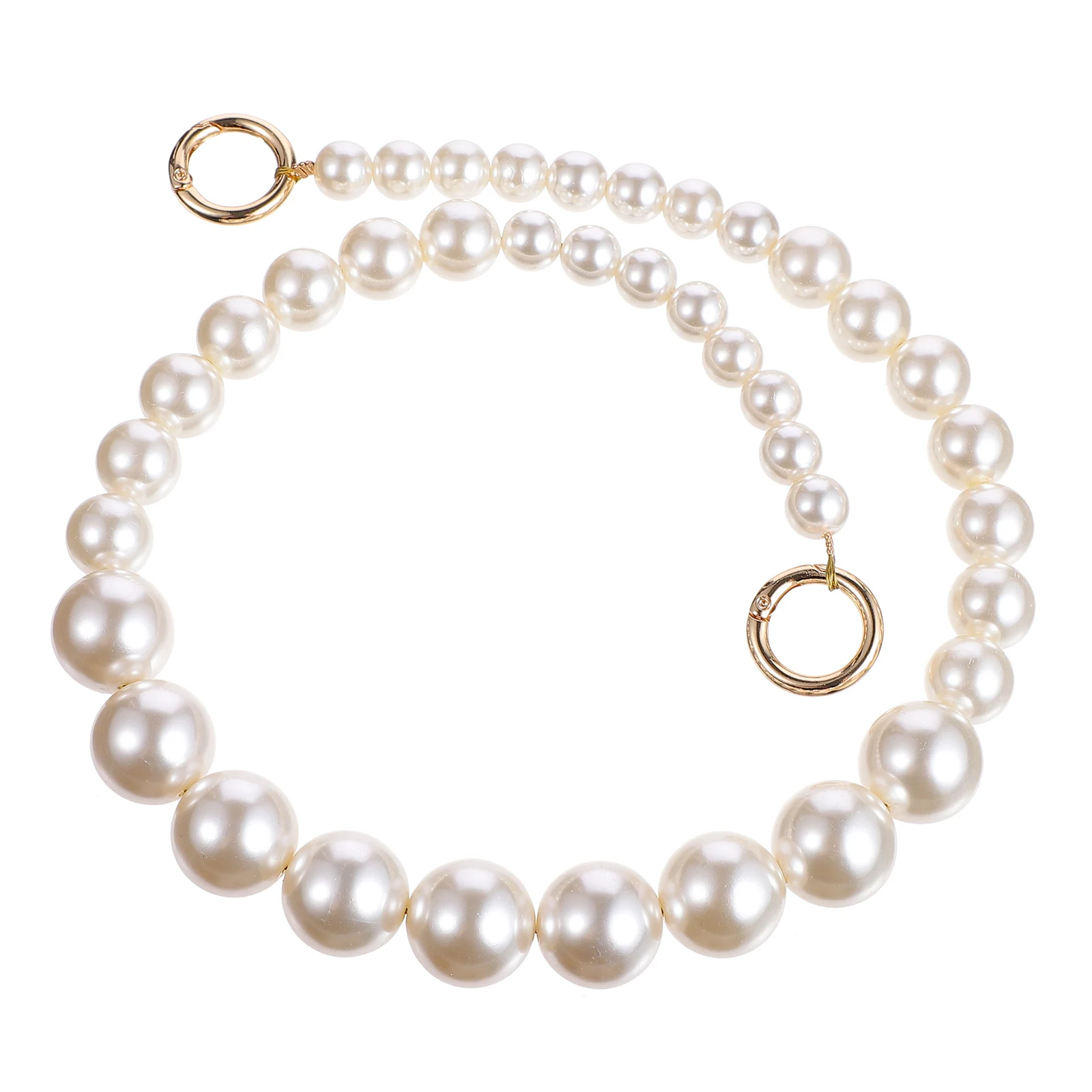 1 قطعة استبدال اللؤلؤ حقيبة سلسلة حزام مع مشبك سبيكة قوي قابلة لإعادة الاستخدام تقليد اللؤلؤ سلسلة DIY بها بنفسك حقائب اليد حمل المحافظ