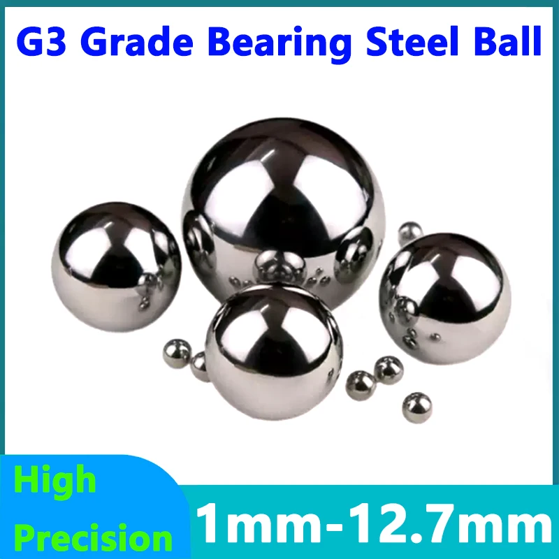 

1-100pcs G3 Grade High Precision Bearing Steel Ball 1/1.2/1.5/1.588/2/2.381/3/5/6.35/7.5-12/12.7mm Solid Ballscrew Ball Bead