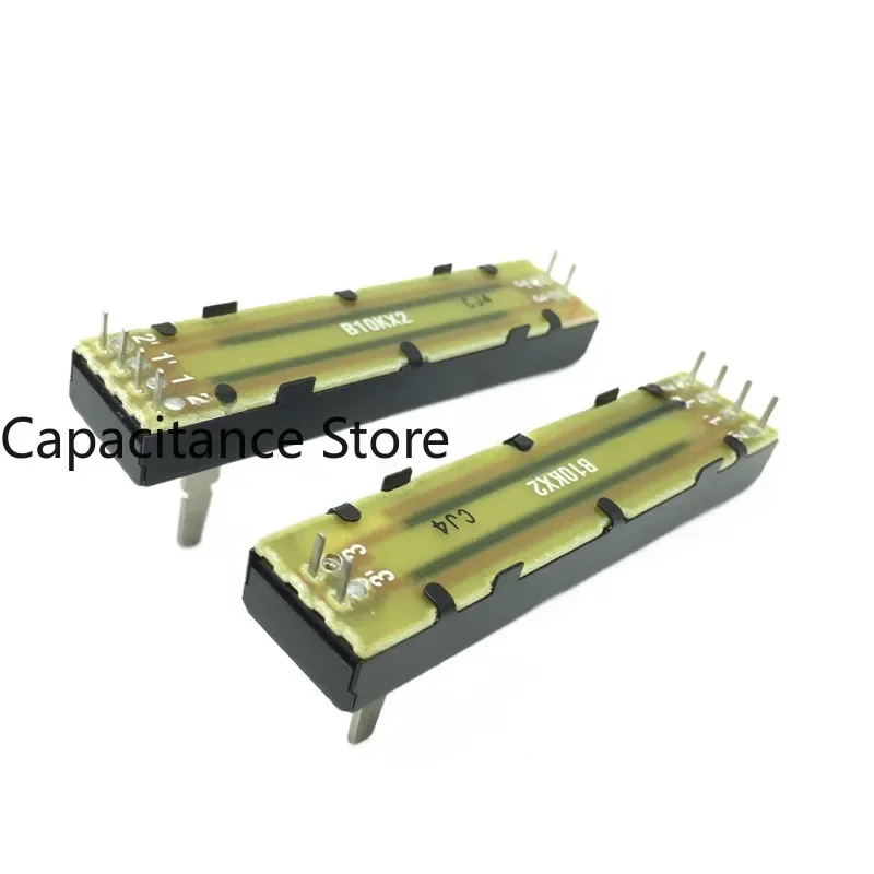 

5 шт. потенциометр скольжения RA45D2F B10K × 2, общая длина 72 мм, 6 контактов