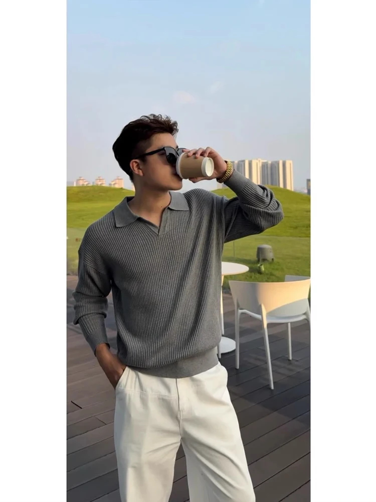 

Ocean Owl Long Sve трикотажные мужские рукава осенняя американская внутренняя одежда в полоску свободного покроя повседневная мода