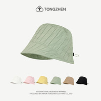 Japanese Niche Designer Short-brimmed Bucket Hats for Women and Men Summer Thin Breathable Versatile Sunscreen Basin Cap