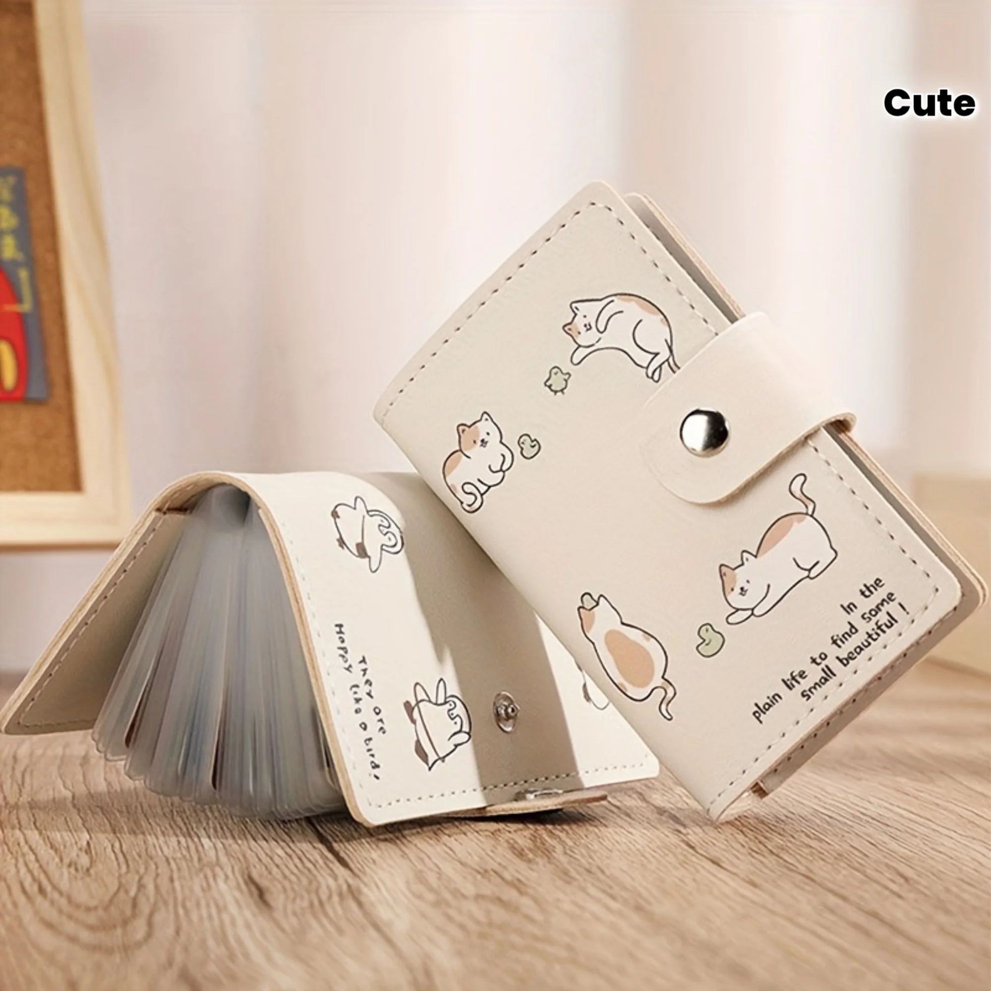 

Women's Cute Multi-Card Slot Card Bag, Large Capacity Driver License Holder, All-in-One Coin Purse