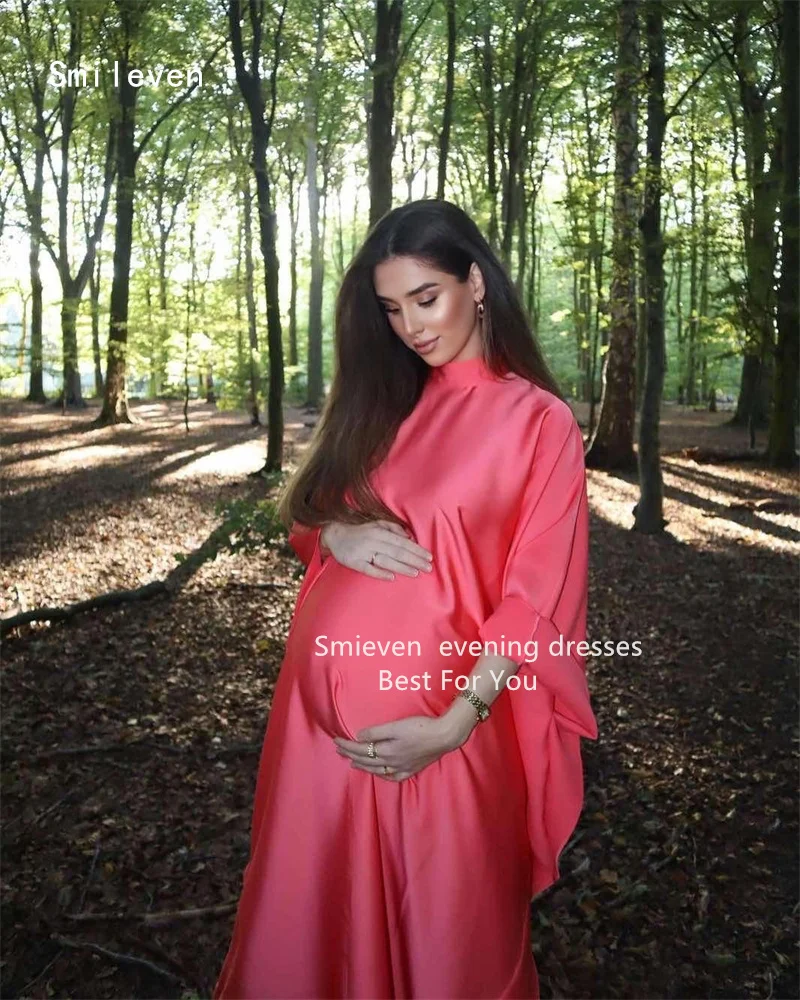 

Smileven Pink A-line Relax فساتين سهرة Prom Dress Comfortably Party Gowns Full Sleeve Formal Occassion Dress Customize