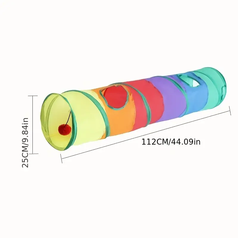 Cat Tunnel Pet Tube Collapsible Play Toy Indoor Outdoor Kitty Puppy Toys for Puzzle Exercising Hiding Training