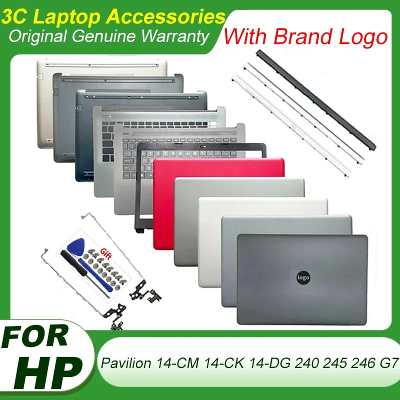 

For HP Pavilion 14-CM 14-CK 14-DG 240 245 246 G7 Laptop LCD Back Cover Front Bezel Palmrest Upper Cover Hinges Bottom Cover Case