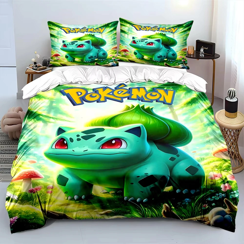 ブルバザールの漫画のベッドカバーセット寝室の羽毛布団カバー枕カバー家の装飾大人3個