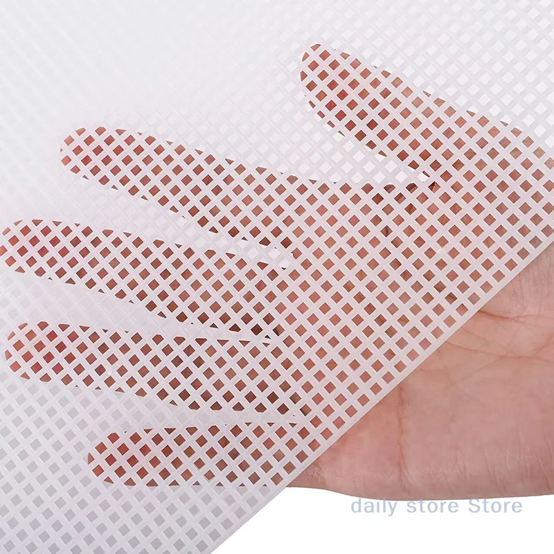 4 PCS Count Plastic Mesh Canvas Sheets For Embroidery Acrylic Yarn Crafting Knit Crochet Projects