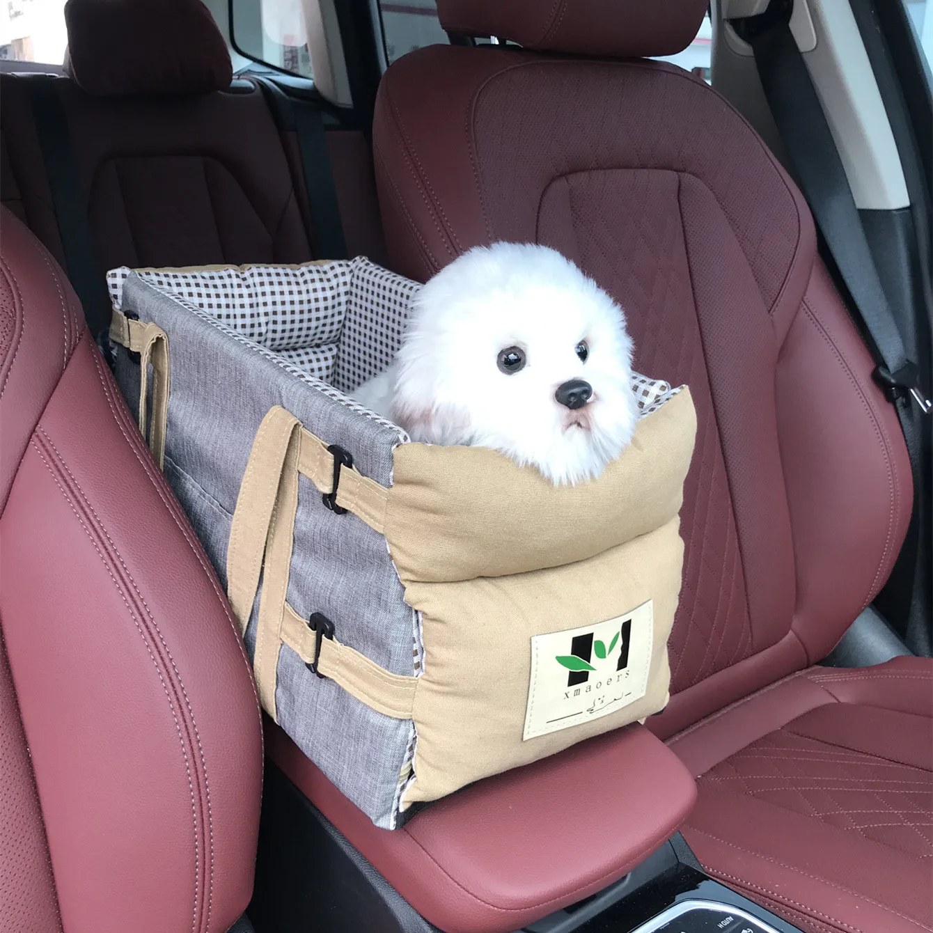 Center Console Dog Car Seat10 lbs, Dog Console car seat for Small Dogs Middle, Safety Travel Dog Carrier Bag, Cat Carrier Bag