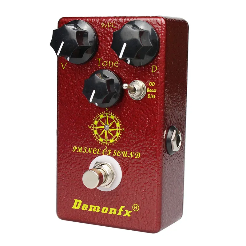 Demonfx Prince Of Sound High quality Guitar Effect Pedal Wah Overdrive Distortion Boost Three Mode With True Bypass