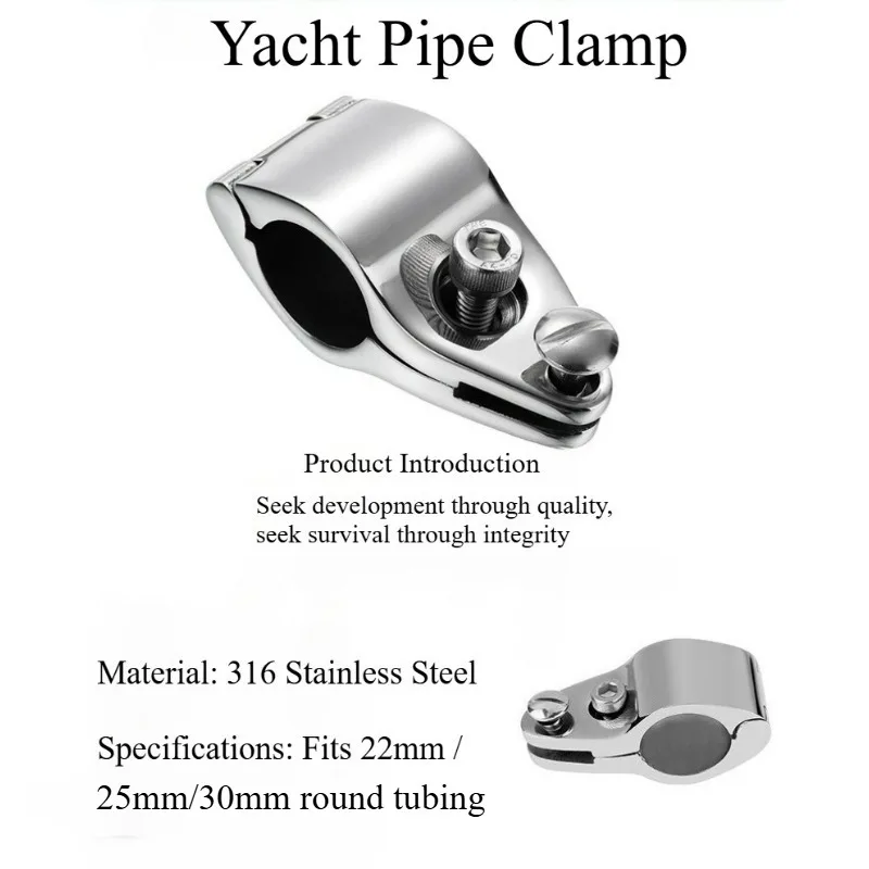 316 Stainless Steel Hinged Jaw Slide, Boat Bimini Top Tube Fitting, Fit 22mm 25mm 30mm Round Tubing, Marine Hardware Install