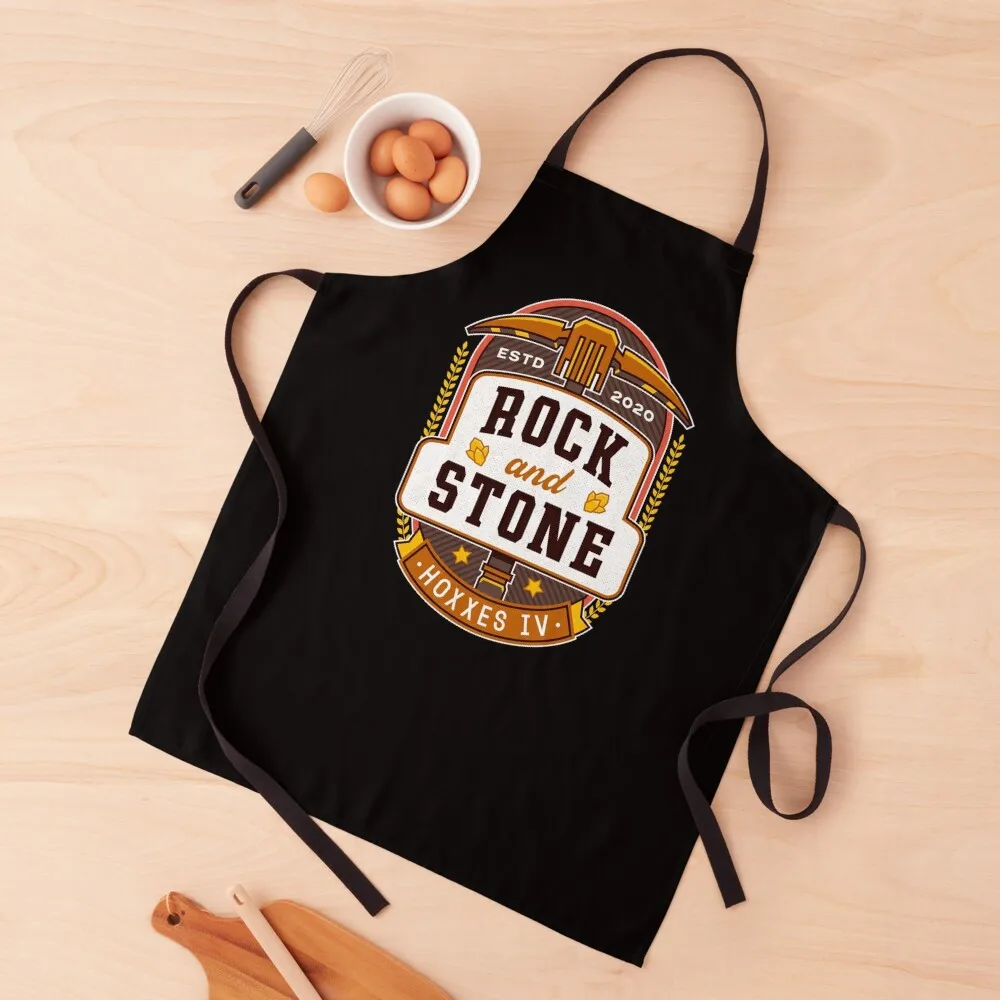 Rock And Stone Emblem Apron for women halloween House Things For Home And Kitchen Apron