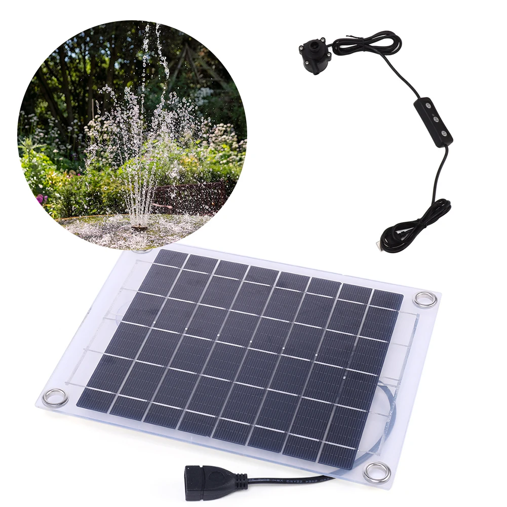 12V 10W Aquariumpumpe Bewässerungssystem Mini-Solarpanel Wasserpumpe mit Einstellschalter Solarpanel-Brunnen-Set für Fischbecken