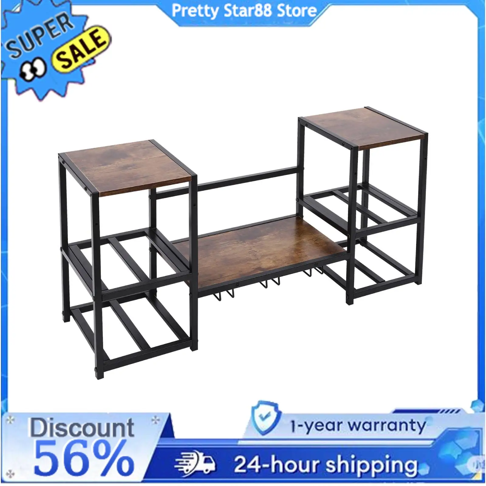 

Wine Rack Wall Mounted Anti-Rust Wine Storage Display Rack Strong Bearing Capacity for Bedrooms/Hallways/Hotels and Restaurants