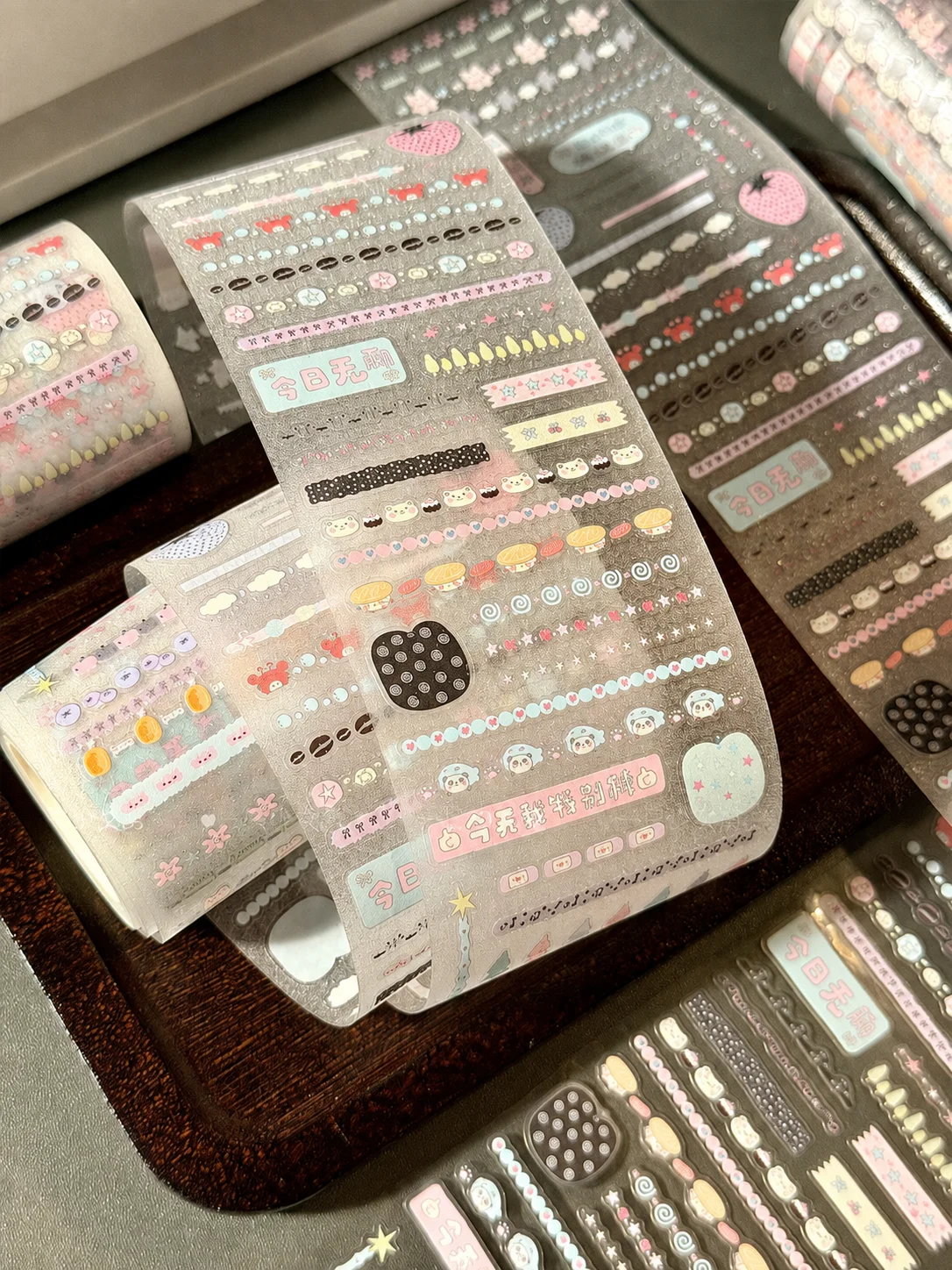 Cute Dividing Line Die cut Dispensing Sticker DIY Deco Card Journal Scrapbooking Photo Card Phone Case Collage Supply
