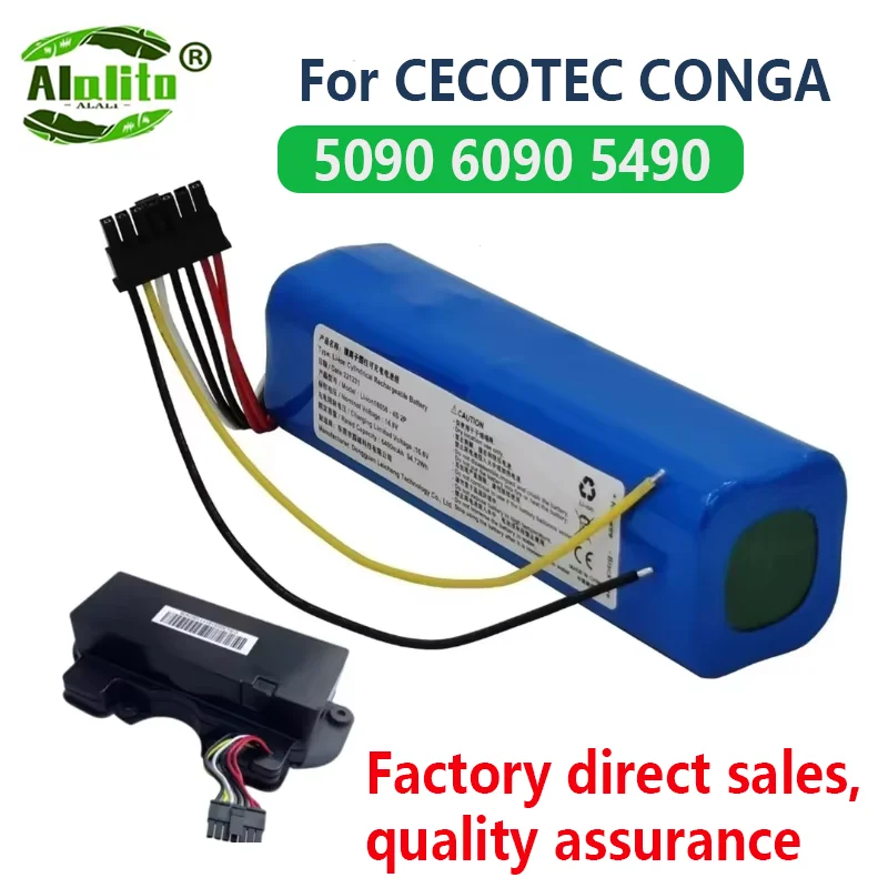 New 14.8V 12800mAh 100% New CECOTEC CONGA 5090 6090 5490 Mopping Robot Battery Pack Netease Intelligent Manufacturing NIT Model