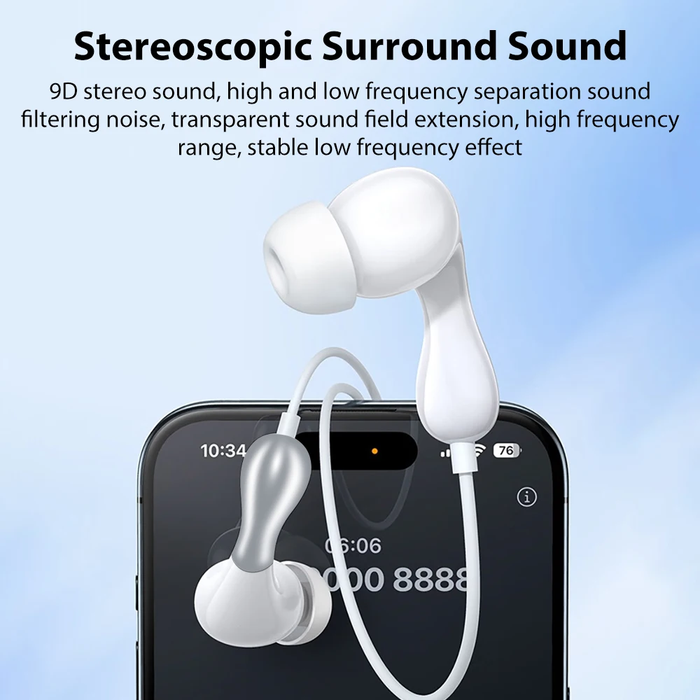 سماعات رأس سلكية USB من النوع C مع ميكروفون 3.5 ملم لسماعات سامسونج آيفون 17 وشاومي وهواوي أوبو هاي فاي للتحكم في الخط