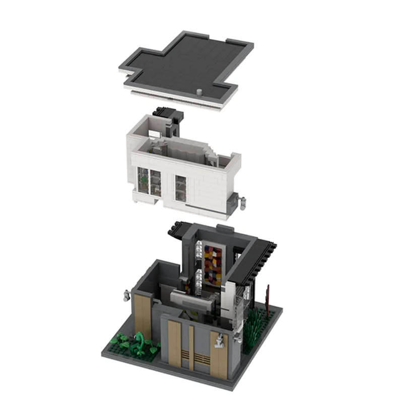 3189 個 MOC グリーンフィールドコレクションアートコレクターの家都市建築絶妙なインテリア DIY ビルディングブロックギフト