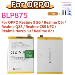 Bilashmart Original 5000mAh Battery BLP875 OPPO Realme 9 5G /Realme Q5i Q3S /Realme C55 NFC /Realme Narzo 50 /Realme V23